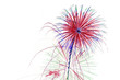 fireworks on white