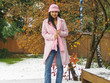 "i love my pink coat"