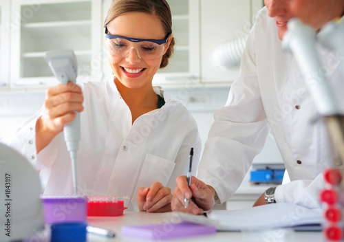 scientists working