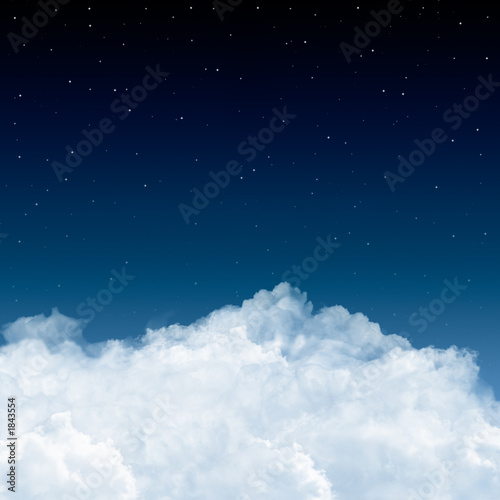 clouds and stars in blue clouds and stars in blue
