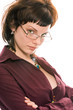 pretty brunette girl in glasses portrait pretty brunette girl in glasses portrait