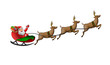 santa on his sleigh