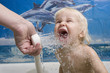baby with douche