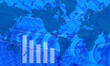 world map with graph