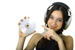 girl with headphones