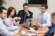 group of business people working  on project