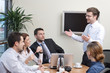 man making presentation the group in an office man making presentation the group in an office