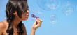 girl with bubbles