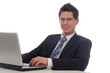 businessman using laptop