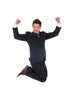 businessman jumping