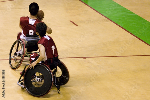 Photo: wheel chair basketball for disabled persons (men) wheel chair basketball for disabled persons (men)