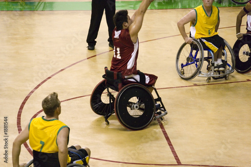 Photo: wheel chair basketball for disabled persons (men) wheel chair basketball for disabled persons (men)