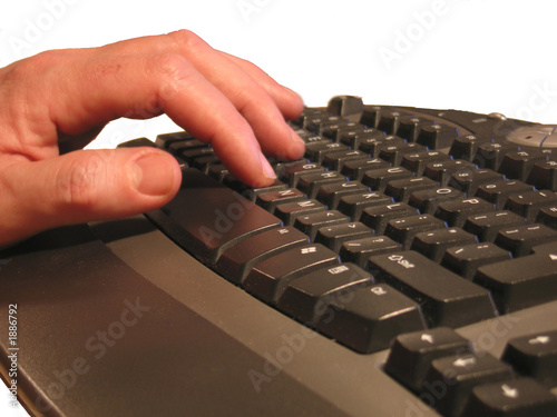 Photo: hand on keyboard hand on keyboard