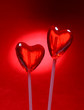 Foto: two heart shaped lollipops for valentine two heart shaped lollipops for valentine