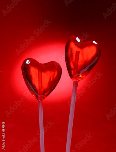 Photo: two heart shaped lollipops for valentine two heart shaped lollipops for valentine
