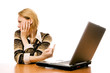 business women sign finger to laptop business women sign finger to laptop