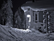 snowy chrismas house