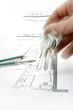 keys on an architecture-plan