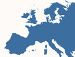 europe map on white europe map on white