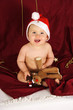 weihnachtsbaby mit rentier
