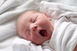 sleeping baby yawning