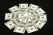 american dollars in different views