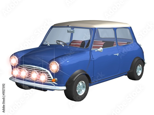 automobile mini voiture bleue