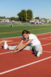 woman stretching