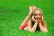 Photo: young girl grass young girl grass