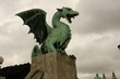 dragon  on dragon bridge in ljubljana slovenia
