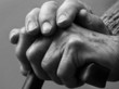 hands on walking cane