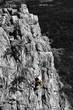 man against mountain