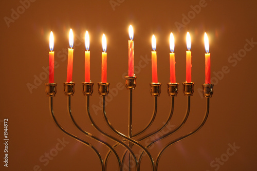 Hannukah Menorah, Dark Background