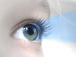 yeux rayon bleu