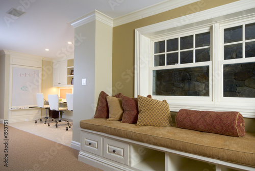 Photo: custom built in bench and computer play area custom built in bench and computer play area