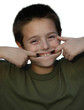 big, toothy grin
