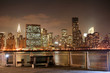 manhattan skyline at night