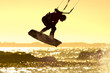kitesurfer sunset
