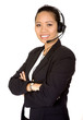 beautiful asian customer service woman