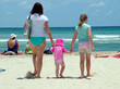 family at the beach