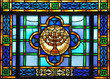 stained glass menorah