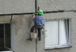 renovation worker on a block of flats