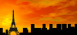 sunset over paris