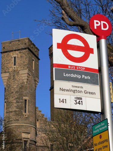bus stop sign in london bus stop sign in london