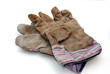 worn work gloves worn work gloves