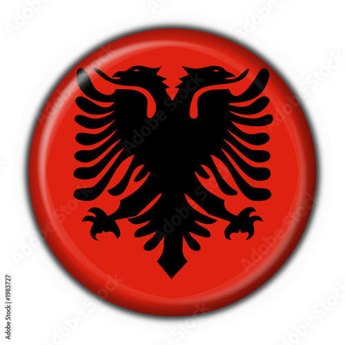 Illustrazione: bottone bandiera albanese - albania flag bottone bandiera albanese - albania flag