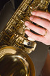 playing saxophone