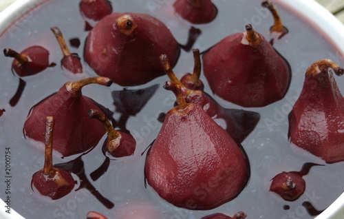 Photo: cooked pears, in wine cooked pears, in wine