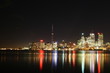 vew of cn tower and lake shore