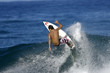 surfer snapping the lip